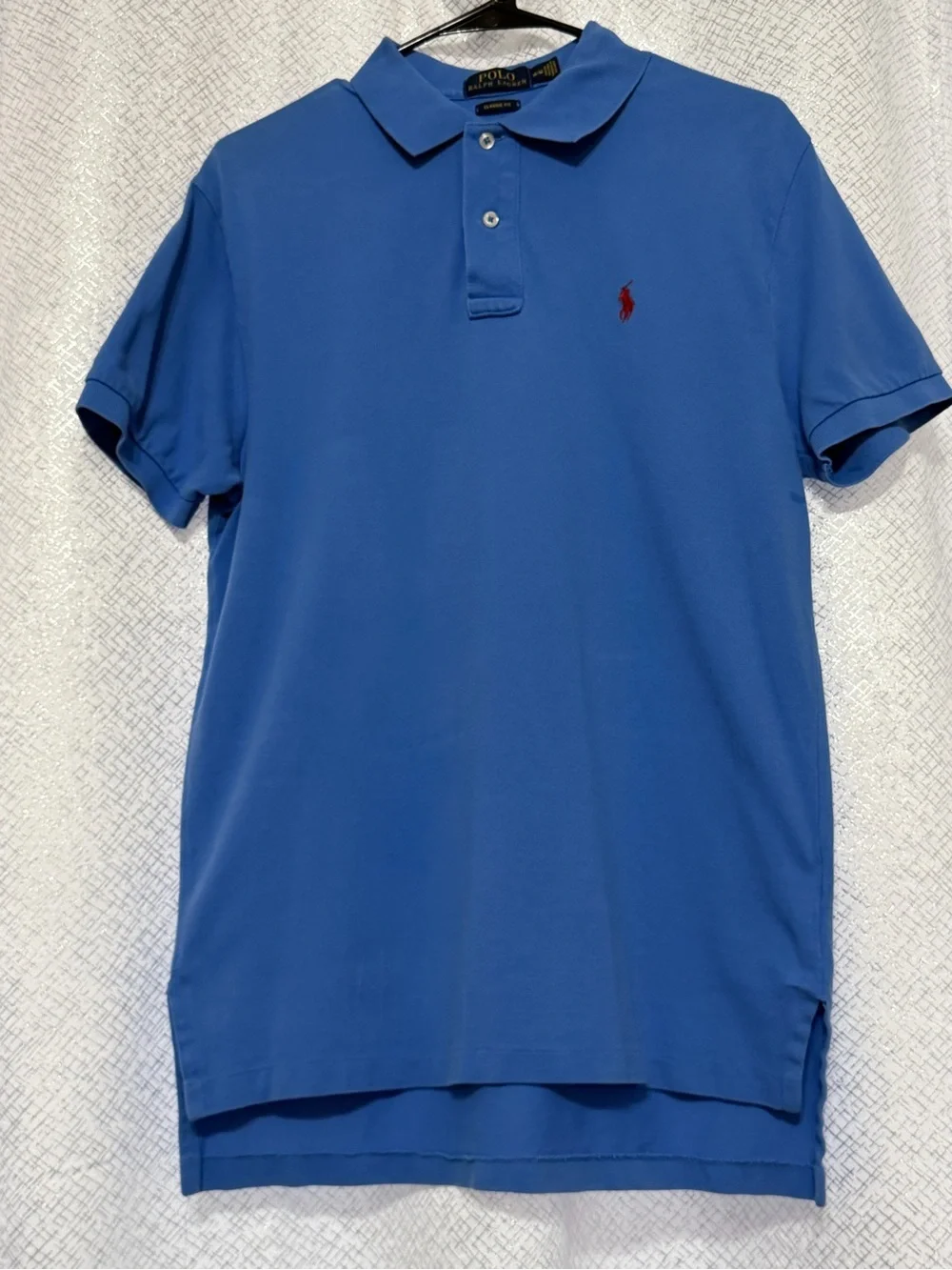 Polo Ralph Lauren Men's Blue Classic Fit Polo Shirt M Red Pony